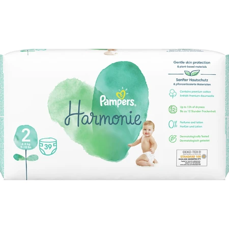 Підгузки Pampers Harmonie Mini Розмір 2 (4-8 кг) 39 шт: ціни та характеристики