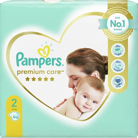Подгузники Pampers Premium Care Mini Размер 2 (4-8 кг), 94 шт: цены и характеристики