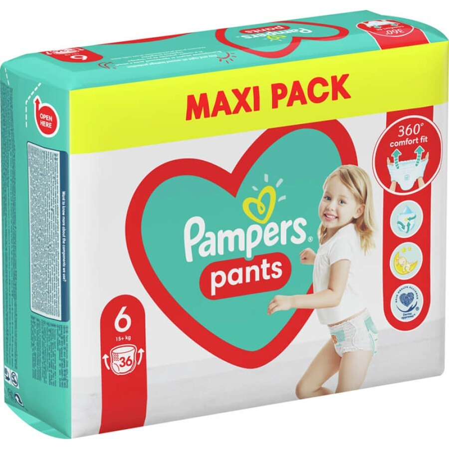 Подгузники Pampers трусики Pants Giant Размер 6 (15+ кг) 36 шт: цены и характеристики