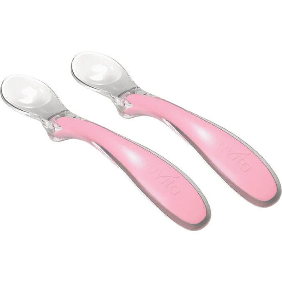 Набор детской посуды Nuvita силиконовых ложечек Easy Eating 6м + 2 шт. розовых: цены и характеристики