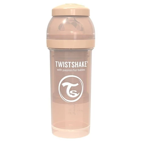 Пляшечка для годування Twistshake антиколькова 260 мл, бежева: ціни та характеристики