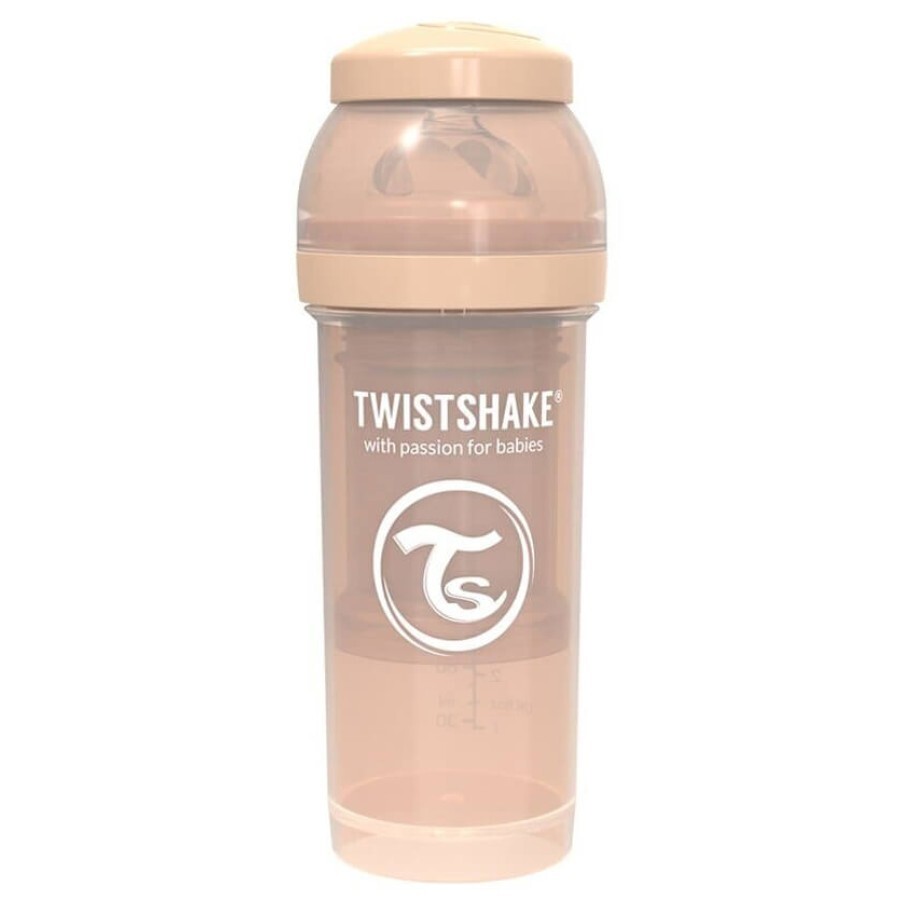 Бутылочка для кормления Twistshake антиколиковая 260 мл, бежевая: цены и характеристики