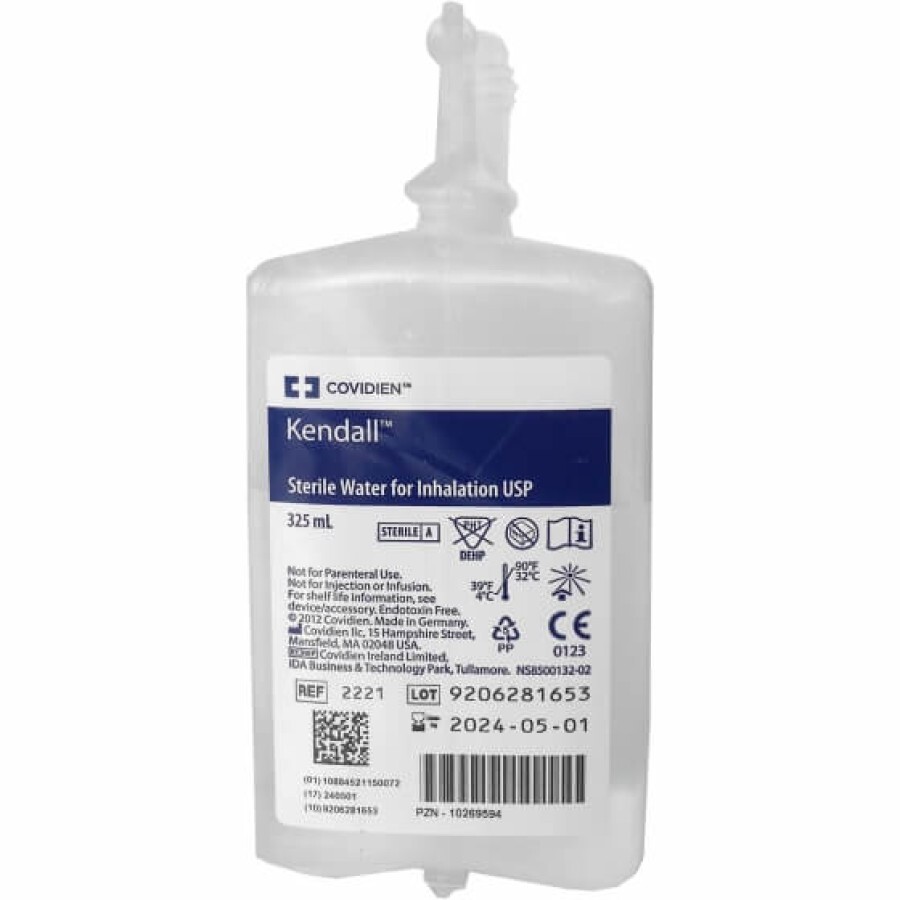 Стерильная вода для ингаляций USP, 325 мл, Kendall, Covidien, Respiflo ...