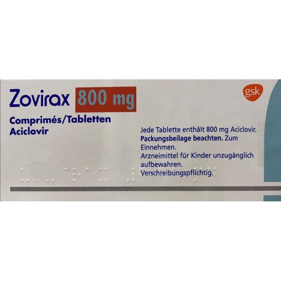 Зовиракс (Zovirax) 800 мг № 15 таблеток, действующее вещество: ацикловир: цены и характеристики