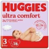 Підгузки Huggies Ultra Comfort 3 (5-9 кг) Mega 78 шт