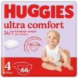 Подгузники Huggies Ultra Comfort 4 ( 8-14 кг) Mega 66 шт