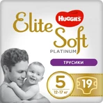 Підгузки Huggies Elite Soft Platinum Pants 5 (12-17 кг) 19 шт: ціни та характеристики