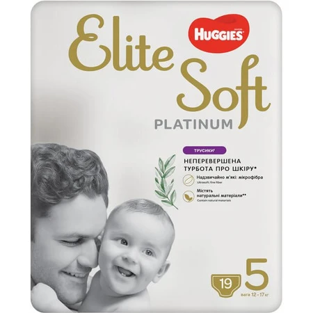 Підгузки Huggies Elite Soft Platinum Pants 5 (12-17 кг) 19 шт: ціни та характеристики