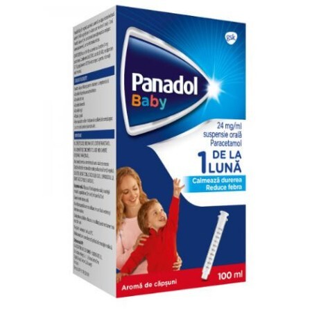 Панадол Беби (Panadol Baby), 24 мг/мл флакон 100 мл, от 1 месяца, Gsk