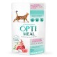 Вологий корм для кішок Optimeal з чутливим травленням з ягням та філе індички в соусі 85 г