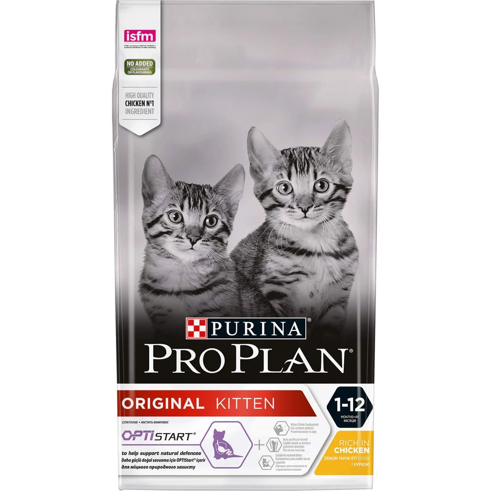 Сухой корм для кошек Purina Pro Plan Original Kitten до 12 месяцев с курицей 1.5 кг: цены и характеристики