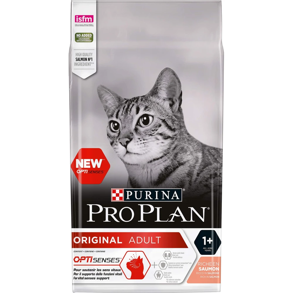 Сухой корм для кошек Purina Pro Plan Original Adult 1+ с лососем 1.5 кг: цены и характеристики