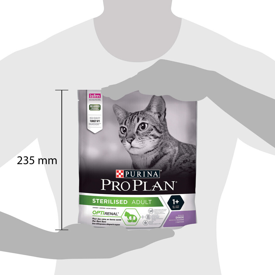 Сухой корм для кошек Purina Pro Plan Sterilised Adult 1+ с индейкой 400 г: цены и характеристики