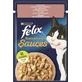 Вологий корм для кішок Purina Felix Sensations Sauces з лососем у соусі зі смаком креветок 85 г