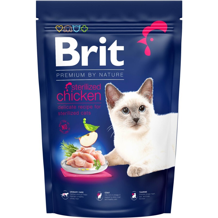 Сухий корм для кішок Brit Premium by Nature Cat Sterilised 1.5 кг: ціни та характеристики