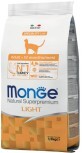 Сухий корм для кішок Monge Cat Light з індичкою 1.5 кг