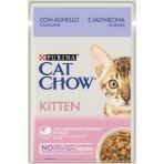 Влажный корм для кошек Purina Cat Chow Kitten с ягненком и цуккини в желе 85г: цены и характеристики