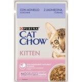 Вологий корм для кішок Purina Cat Chow Kitten з ягням та цукіні в желе 85 г