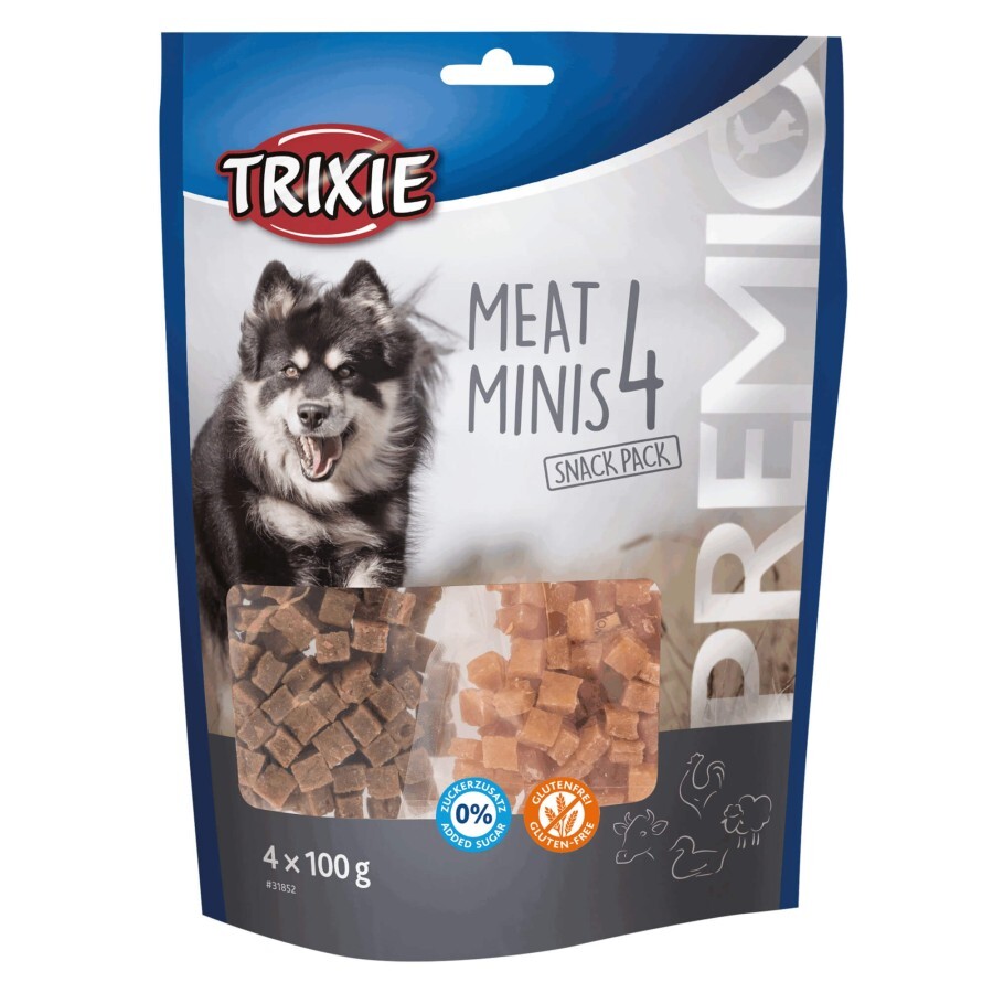 Ласощі для собак Trixie PREMIO 4 Meat Minis (курка, качка, яловичина, баранина) 4х100 г: ціни та характеристики
