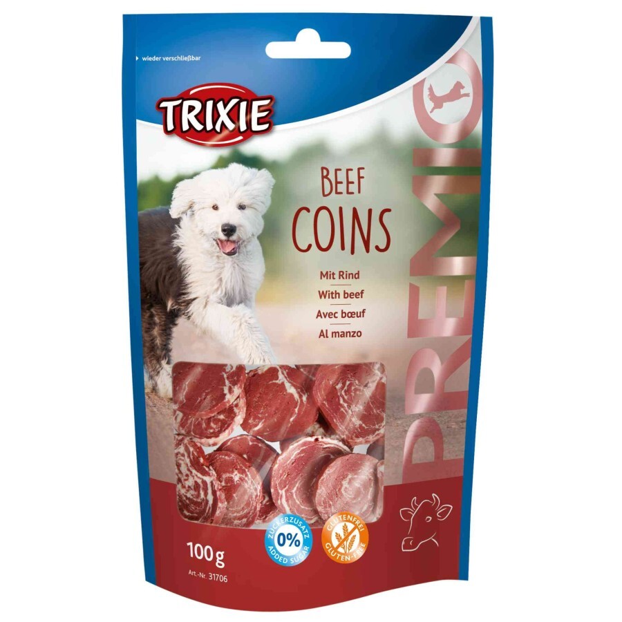 Ласощі для собак Trixie Premio Beef Coins з яловичиною 100 г: ціни та характеристики