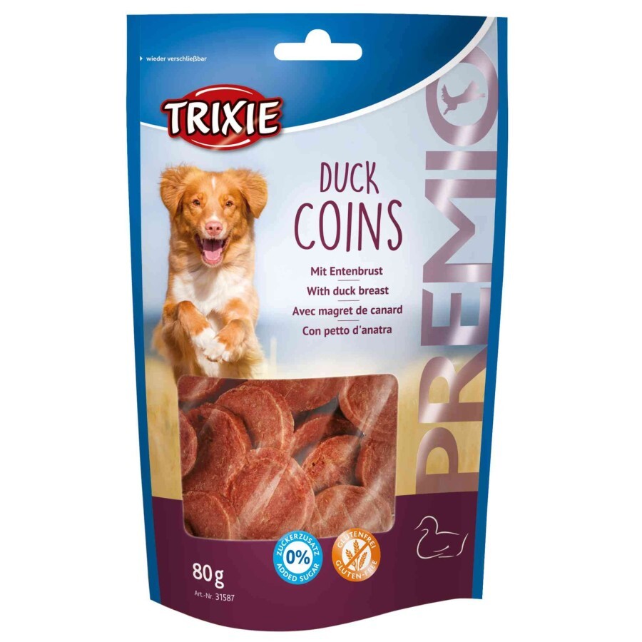 Ласощі для собак Trixie Premio Duck Coins качка 80 г: ціни та характеристики