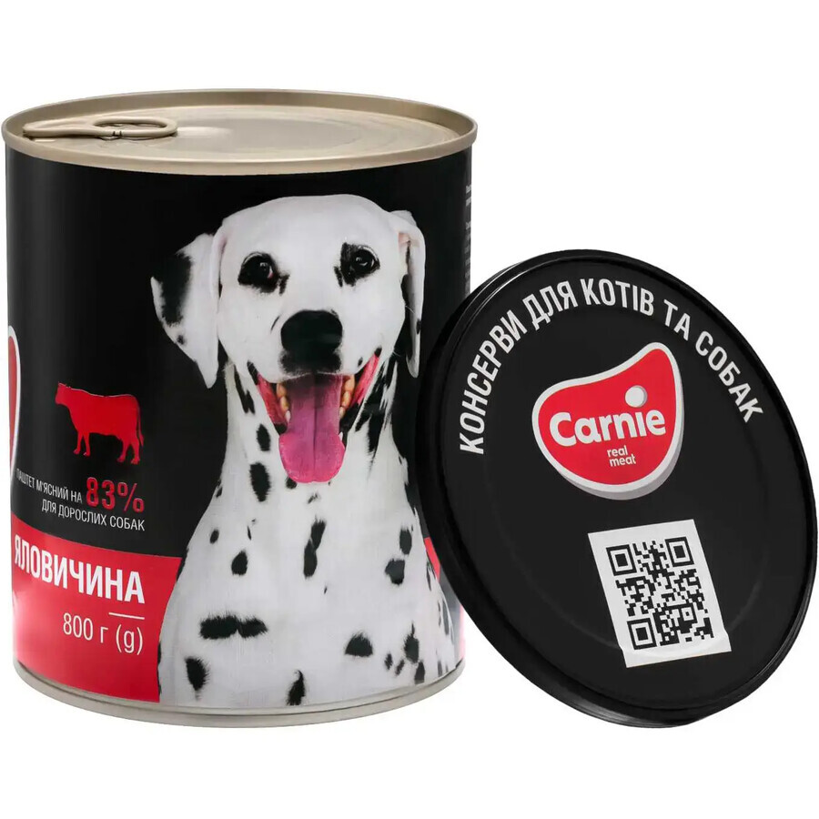 Консервы для собак Carnie Dog мясной паштет из говядины 800 г: цены и характеристики