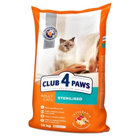 Сухой корм для кошек Club 4 Paws Премиум. Для стерилизованных 14 кг
