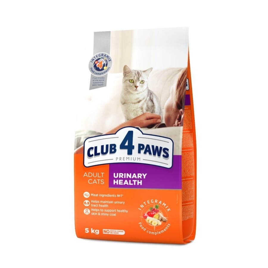 Сухий корм для кішок Club 4 Paws Преміум. Підтримка здоров'я сечовидільної системи 5 кг: ціни та характеристики