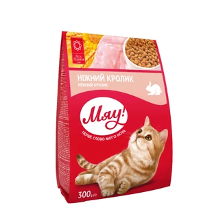 Сухой корм для кошек Мяу! с кроликом 300 г