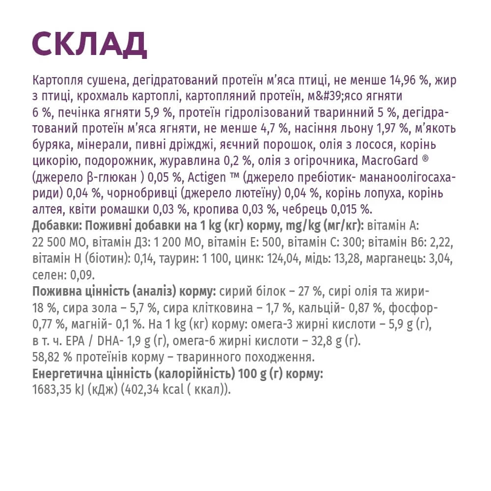 Сухой корм для собак Optimeal беззерновой для миниатюрных и малых пород - ягненок 4 кг : цены и характеристики