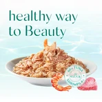 Консерви для котів Optimeal Beauty Fitness смугастий тунець у соусі з креветками 70 г: ціни та характеристики