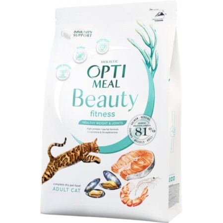Сухий корм для кішок Optimeal Beauty Fitness беззерновий на основі морепродуктів 1.5 кг