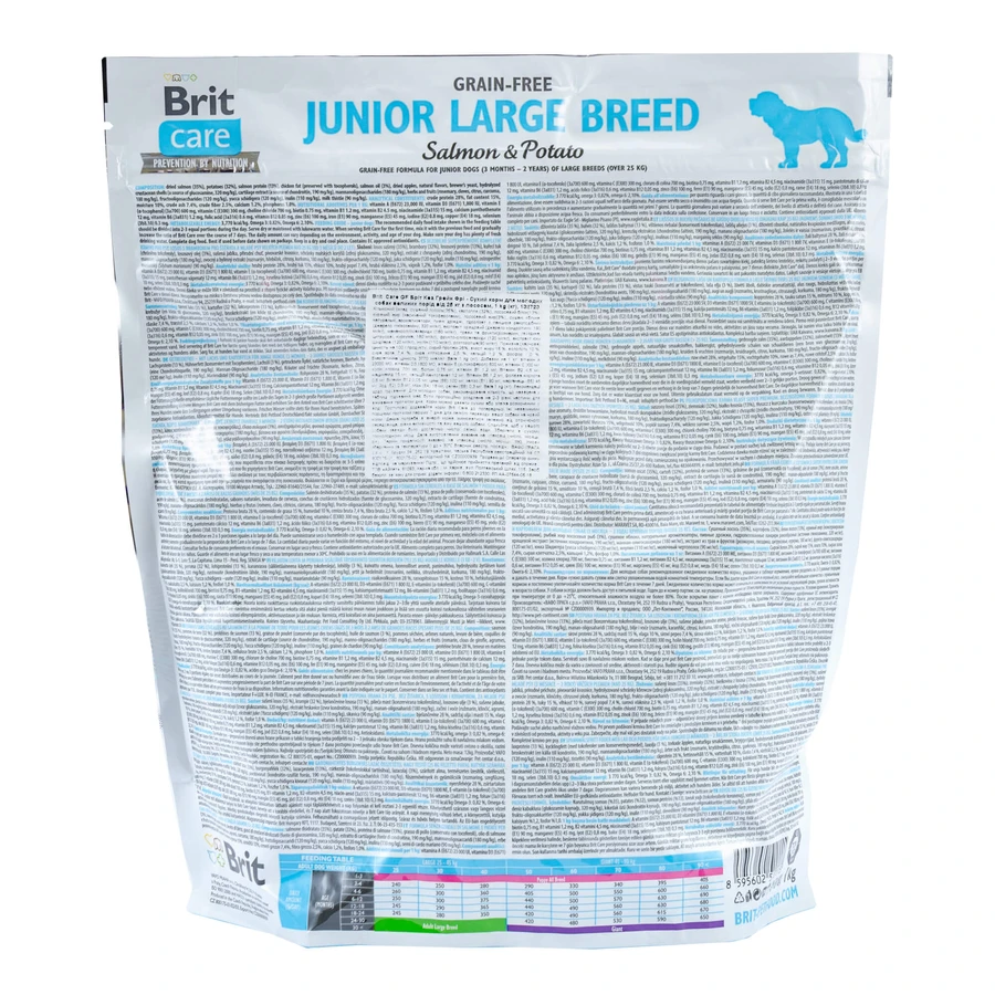Сухий корм для собак Brit Care GF Junior Large Breed Salmon & Potato 1 кг: ціни та характеристики