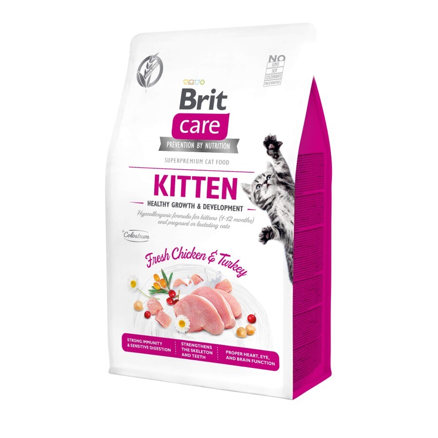 Сухий корм для кішок Brit Care Cat GF Kitten HGrowth and Development 400 г: ціни та характеристики