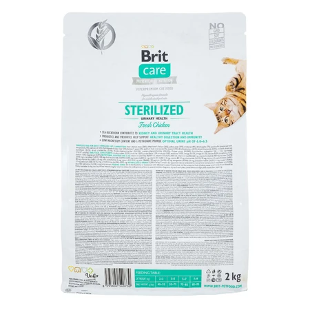 Сухий корм для кішок Brit Care Cat GF Sterilized Urinary Health 2 кг: ціни та характеристики