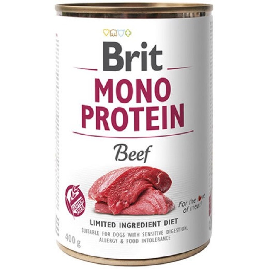 Консервы для собак Brit Mono Protein с говядиной 400 г: цены и характеристики