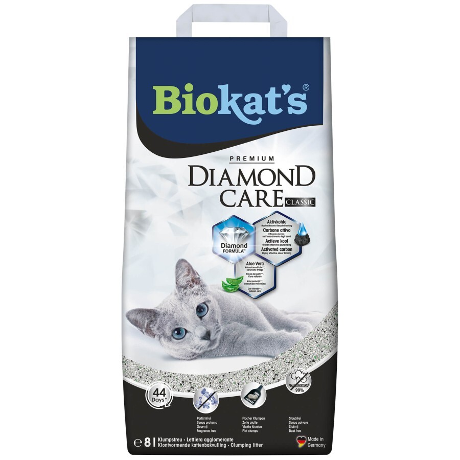 Наповнювач для туалету Biokat's DIAMOND CARE CLASSIC 8 л: ціни та характеристики