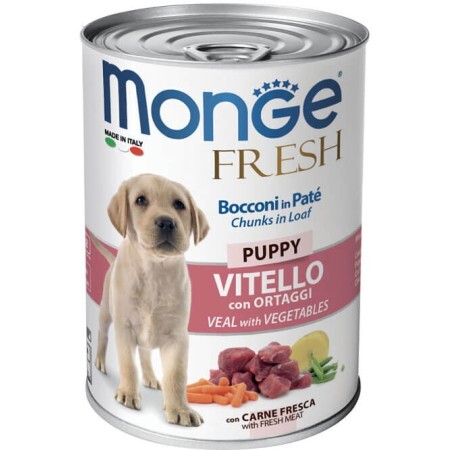 Консервы для собак Monge Dog FRESH Puppy телятина с овощами 400 г