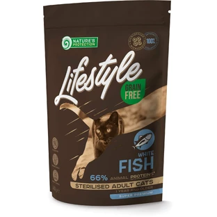 Сухой корм для кошек Nature's Protection Lifestyle Grain Free White Fish Sterilised Adult Cat 400 г 
