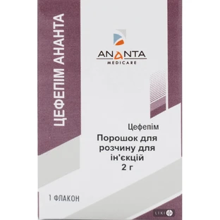 Цефепім Ананта порошок д/р-ну д/ін. 2 г фл.