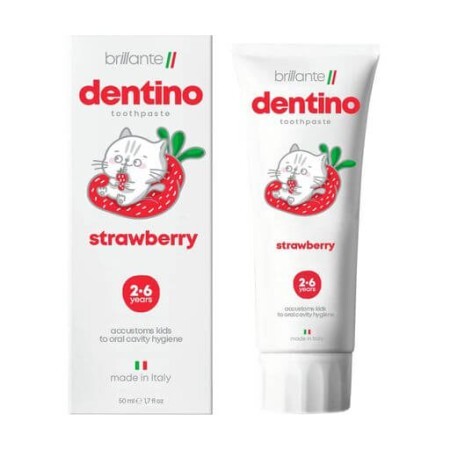 Зубная паста-гель Brillante Dentino Raspberry Junior с 6 лет, 50 мл