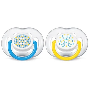Пустышка силиконовая Philips AVENT Fashion с 6-18 месяцев для мальчиков SCF180/27 2 шт