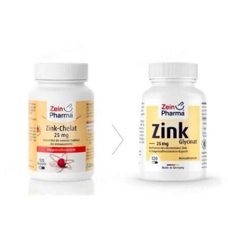 Цинк хелат ZeinPharma капсули 25 мг №120