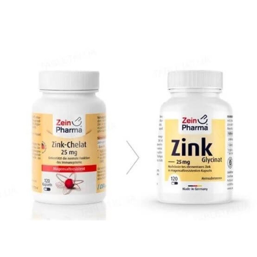 Цинк хелат ZeinPharma капсули 25 мг №120: ціни та характеристики