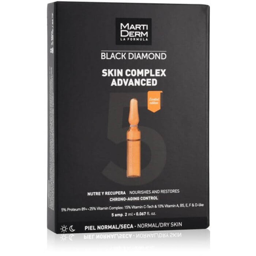 Сыроватка для лица MartiDerm Black Diamond Skin Complex Advanced ампулы 2 мл 5 шт: цены и характеристики