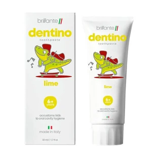 Детская зубная паста-гель Brillante Dentino Lime Junior от 6 лет со вкусом лайма, 50 мл
