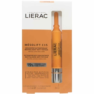 Концентрат для обличчя Lierac Мезоліфт С15 ревіталізуючий 15% вітаміну С 15 мл 2 шт