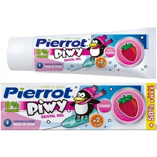 Зубной гель Pierrot Piwy с клубничным вкусом Са+F 50 мл