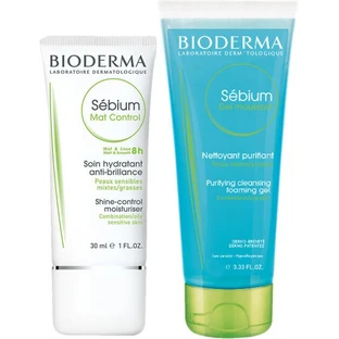 Набір Bioderma Sebium Мат контроль 30 мл + Sebium гель Очищуючий 45 мл