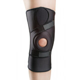 Бандаж для средней фиксации колена Реабилитимед с 4-мя спиральными ребрами жесткости К-1П на правую ногу размер S черный
